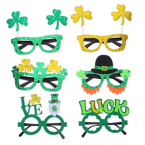 HIAKDOFT 6 Stück St Patrick's Day Shamrock Brillen Leichtes Partyzubehör Glücksbrillen mit Irischen Symbolen für Familien Barfeiern HIAKDOFT 6 Stück St Patrick's Day Shamrock Brillen Leichtes Partyzubehör Glücksbrillen mit Irischen Symbolen für Familien Barfeiern von HIAKDOFT