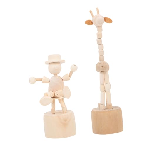HIAKDOFT 6 Stück Teiliges DIY Holz Bastelset Kreative Holzfiguren für Mädchen Naturbelassene Holzornamente zum Bemalen Langlebiges Bastelspielzeug für Kreative Kindergestaltung von HIAKDOFT