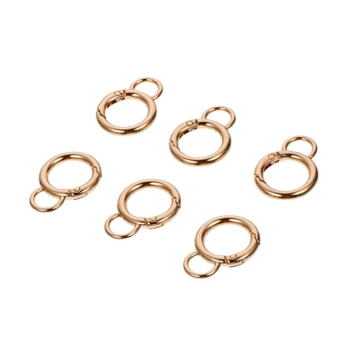 HIAKDOFT 6 Stück Teiliges DIY Snap Hooks Gourd Form Drehbarer Karabiner Schlüsselanhänger Clips für Taschen Langlebig Farbintensiv Tragbar und Einfach zu Befestigen von HIAKDOFT