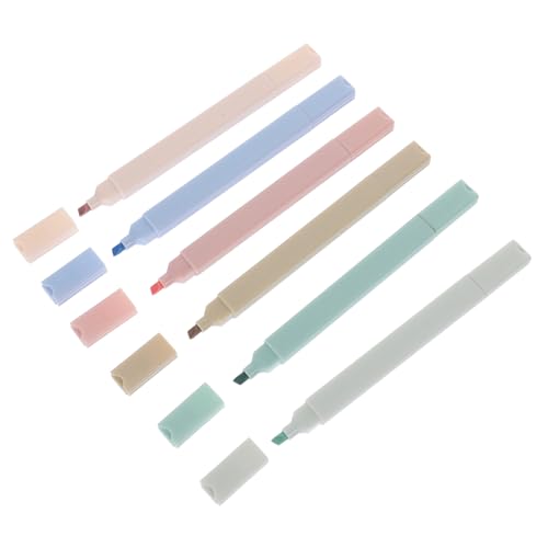 HIAKDOFT 6 Stück Teiliges Doppelkopf Textmarker Stifte für Schule und Büro Farbenfrohe Highlighter Marker mit Extra Glatter Schreibspitze Vielseitig Einsetzbar zum Hervorheben und HIAKDOFT 6 Stück Teiliges Doppelkopf Textmarker Stifte für Schule und Büro Farbenfrohe Highlighter Marker mit Extra Glatter Schreibspitze Vielseitig Einsetzbar zum Hervorheben und von HIAKDOFT