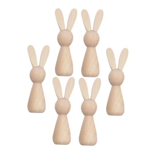 HIAKDOFT 6 Stück Teiliges Holz osterhasen deko Bemalen Vielseitige DIY holzfiguren als Tischdekoration und Gartenornament Langlebige Holz basteltiere für Kreative Osterideen HIAKDOFT 6 Stück Teiliges Holz osterhasen deko Bemalen Vielseitige DIY holzfiguren als Tischdekoration und Gartenornament Langlebige Holz basteltiere für Kreative Osterideen von HIAKDOFT