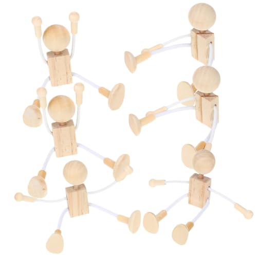 HIAKDOFT 6 Stück Teiliges Kleine Holzfiguren zum Bemalen Natürliche Holzpuppen DIY Bastelset für Glatte Oberfläche Kreative Holzspielzeuge für Individuelle Gestaltung HIAKDOFT 6 Stück Teiliges Kleine Holzfiguren zum Bemalen Natürliche Holzpuppen DIY Bastelset für Glatte Oberfläche Kreative Holzspielzeuge für Individuelle Gestaltung von HIAKDOFT