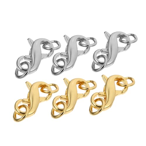 HIAKDOFT 6 Stück Teiliges Metall lobster verschlüsse in Gold und Silber Doppelseitige Karabiner für Armband und Halsketten Stabile DIY Schmuckverbinder für Individuelle Bastelprojekte HIAKDOFT 6 Stück Teiliges Metall lobster verschlüsse in Gold und Silber Doppelseitige Karabiner für Armband und Halsketten Stabile DIY Schmuckverbinder für Individuelle Bastelprojekte von HIAKDOFT
