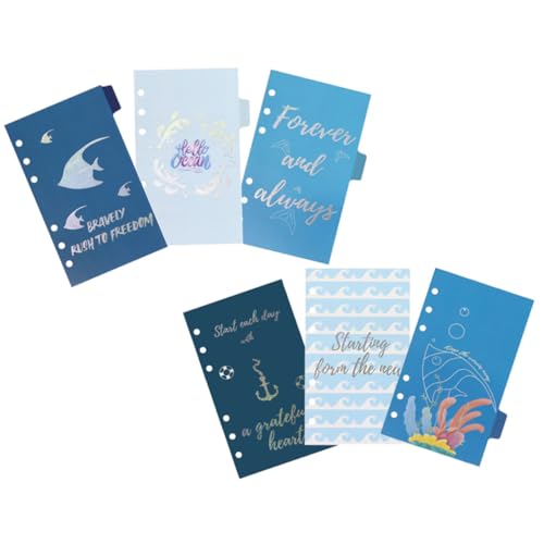 HIAKDOFT 6 Stück Teiliges Ringbuch Nachfüllpapier Langlebige Mehrfarbige Index trennstreifen für Büro und Schule Praktische Organizer registerkarten für Effiziente Gruppierung und HIAKDOFT 6 Stück Teiliges Ringbuch Nachfüllpapier Langlebige Mehrfarbige Index trennstreifen für Büro und Schule Praktische Organizer registerkarten für Effiziente Gruppierung und von HIAKDOFT