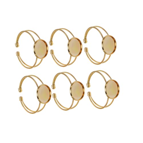 HIAKDOFT 6 Stück Teiliges Rundes Kupfer Y Form Armband Tablett DIY Schmuck Anhänger Basteln Verstellbar Goldfarben Langlebig und Rostfrei für Individuelle Armbänder HIAKDOFT 6 Stück Teiliges Rundes Kupfer Y Form Armband Tablett DIY Schmuck Anhänger Basteln Verstellbar Goldfarben Langlebig und Rostfrei für Individuelle Armbänder von HIAKDOFT