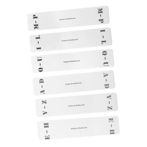 HIAKDOFT 6 Stück Teiliges Transparente Acryl Record Divider Karten Vinyl schallplatten Trennkarten Wiederverwendbare Indexkarten zur Schnellen und Stilvollen Kategorisierung von HIAKDOFT 6 Stück Teiliges Transparente Acryl Record Divider Karten Vinyl schallplatten Trennkarten Wiederverwendbare Indexkarten zur Schnellen und Stilvollen Kategorisierung von von HIAKDOFT