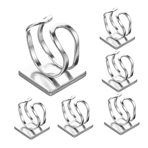 HIAKDOFT 6 Stück Teiliges Verstellbares Edelstahl Ringrohling Quadratische DIY Ringbasis mit Flacher Oberfläche Schmuckherstellung Zubehör für Individuelle Fingerringe Leicht und von HIAKDOFT