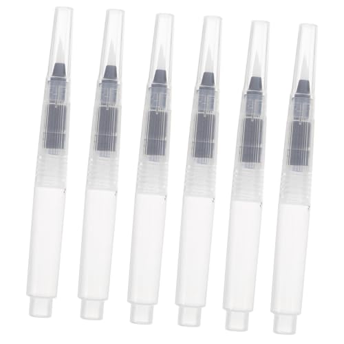 HIAKDOFT 6 Stück Teiliges Wasserfarben Pinselstifte mit Spitzen Spitzen in Einstellbarer Wasserfluss für Präzise und Farbverläufe für Aquarellstifte Marker und Gouache Geeignet für von HIAKDOFT