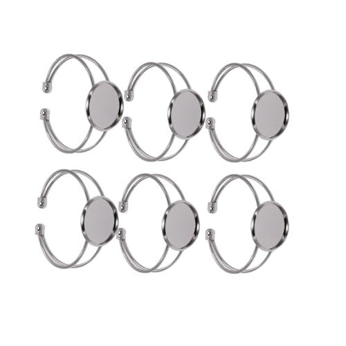 HIAKDOFT 6 Stück Y Förmige Armbandrohlinge aus Kupfer Rundplatte Verstellbar Langlebig für DIY Schmuckherstellung Anhänger Glasketten Zubehör HIAKDOFT 6 Stück Y Förmige Armbandrohlinge aus Kupfer Rundplatte Verstellbar Langlebig für DIY Schmuckherstellung Anhänger Glasketten Zubehör von HIAKDOFT