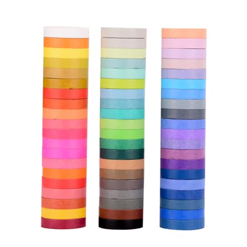 HIAKDOFT 60 Rolle Teiliges Washi Papier Klebeband Bunte Basistöne Kreative Deko Klebestreifen für DIY Geschenkverpackung Scrapbooking und Bastelprojekte HIAKDOFT 60 Rolle Teiliges Washi Papier Klebeband Bunte Basistöne Kreative Deko Klebestreifen für DIY Geschenkverpackung Scrapbooking und Bastelprojekte von HIAKDOFT