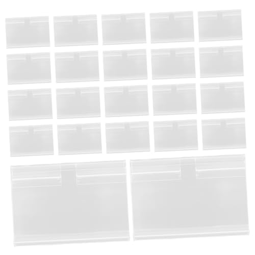 HIAKDOFT 60 Sätze Transparent PVC Etikettenhalter Clip für Supermarktregale Kunststoff Preisschildhalter mit Universellem Clipmechanismus Robustes Design für Einzelhandel und Lager von HIAKDOFT