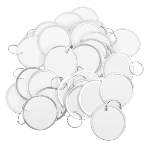 HIAKDOFT 60 Stück Runde Schlüsselanhänger mit Metallring Doppelseitige Beschreibbare Papieretiketten Schlüsselmarkierer für Haus Büro und Industrie zur Einfachen Organisation und HIAKDOFT 60 Stück Runde Schlüsselanhänger mit Metallring Doppelseitige Beschreibbare Papieretiketten Schlüsselmarkierer für Haus Büro und Industrie zur Einfachen Organisation und von HIAKDOFT