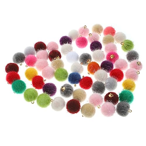 HIAKDOFT 60 Stück Teiliges Bunte Flauschige Anhänger mit DIY Schmuckzubehör für Ohrringe und Halsketten Weiche Pompons zum Basteln Handgefertigte Ohrschmuck Accessoires HIAKDOFT 60 Stück Teiliges Bunte Flauschige Anhänger mit DIY Schmuckzubehör für Ohrringe und Halsketten Weiche Pompons zum Basteln Handgefertigte Ohrschmuck Accessoires von HIAKDOFT