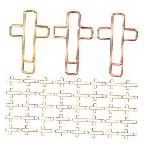 HIAKDOFT 60 Stück Teiliges Kreuz-büroklammer Metall Gold und Roségold Klein und Leicht als Lesezeichen für Bibelstudium Journaling Büro Schule und Zuhause Praktisches Spirituelles HIAKDOFT 60 Stück Teiliges Kreuz-büroklammer Metall Gold und Roségold Klein und Leicht als Lesezeichen für Bibelstudium Journaling Büro Schule und Zuhause Praktisches Spirituelles von HIAKDOFT