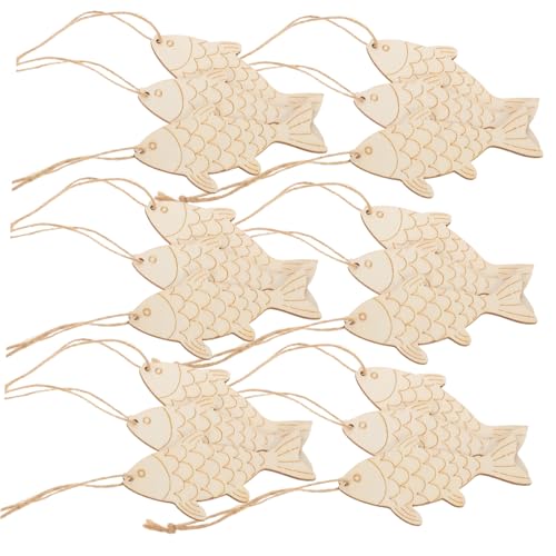 HIAKDOFT 60 Stück Teiliges Natürliche Unvollendete Holzfische zum Bemalen Blanke Holzanhänger Hanfschnur für Diy Bastelprojekte Dekoration für Strand und Küstenmotive HIAKDOFT 60 Stück Teiliges Natürliche Unvollendete Holzfische zum Bemalen Blanke Holzanhänger Hanfschnur für Diy Bastelprojekte Dekoration für Strand und Küstenmotive von HIAKDOFT