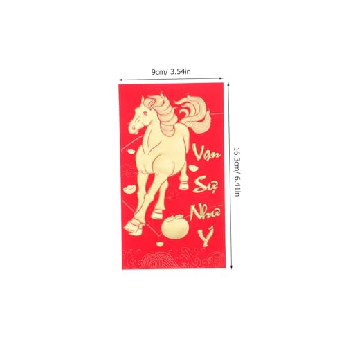 HIAKDOFT 60 Stück Vietnamesische Hongbao Umschläge Pferdejahr Rote Geldumschläge Traditionelles Design Für Lunar Neujahr Frühlingsfest Hochzeit Geburtstag Party HIAKDOFT 60 Stück Vietnamesische Hongbao Umschläge Pferdejahr Rote Geldumschläge Traditionelles Design Für Lunar Neujahr Frühlingsfest Hochzeit Geburtstag Party von HIAKDOFT