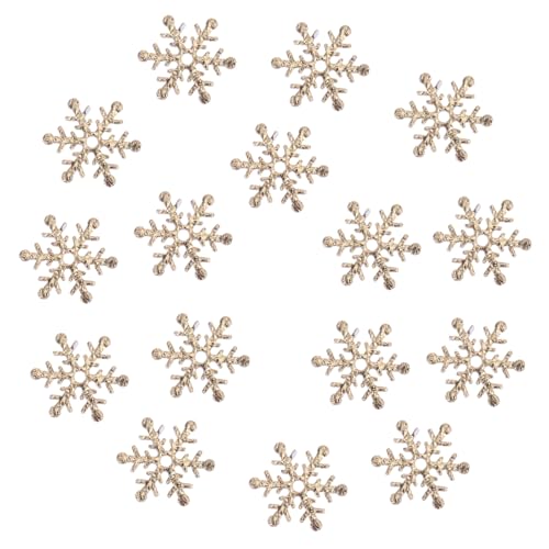 HIAKDOFT 600 Stk. Schneeflocken Konfetti Gold Partydekorationen Tischdeko Weihnachten Festliche Streudeko für Geburtstagsfeiern und Familienfeiern von HIAKDOFT