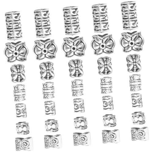 HIAKDOFT 7 Packungen Teiliges Silberfarbene Metall Abstandshalter Perlen aus Hochwertiger Legierung für Schmuckherstellung DIY Armband Halskette Basteln Zubehör Langlebig und Vielseitig HIAKDOFT 7 Packungen Teiliges Silberfarbene Metall Abstandshalter Perlen aus Hochwertiger Legierung für Schmuckherstellung DIY Armband Halskette Basteln Zubehör Langlebig und Vielseitig von HIAKDOFT