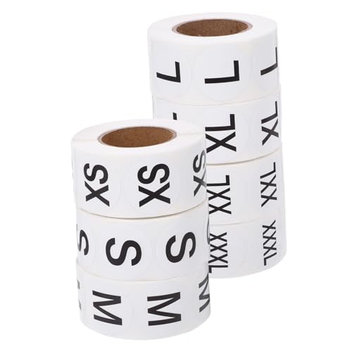 HIAKDOFT 7 Rollen Selbstklebende Runde Größenaufkleber für Kleidung Xs Xxxl Etiketten Farbige Kleidungsetiketten Starke Haftung Vielseitig für Shirts Pullover Hosen Mützen für Haushalt und HIAKDOFT 7 Rollen Selbstklebende Runde Größenaufkleber für Kleidung Xs Xxxl Etiketten Farbige Kleidungsetiketten Starke Haftung Vielseitig für Shirts Pullover Hosen Mützen für Haushalt und von HIAKDOFT