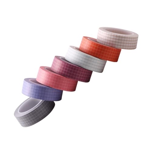 HIAKDOFT 7 Rollen Teiliges Washi Tape Scrapbook Klebeband Dekoratives Masking Tape für DIY Basteln Tagebuch Kalender Fotoalbum Geschenkverpackung von HIAKDOFT