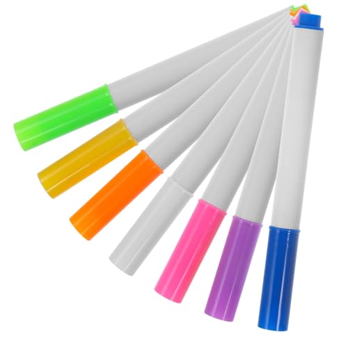 HIAKDOFT 7 Stück Teiliges Whiteboard Marker Abwischbare Feinspitze Dry Erase Stifte Magnetisch Leuchtende Farben Praktische Aufbewahrungstasche für Büro und Haushalt von HIAKDOFT