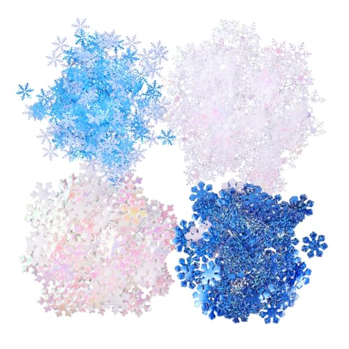 HIAKDOFT 700 Stück Schneeflocken-Glitzer-Konfetti Hochzeitskonfetti Mini klein Winter Blau streut Dekor Konfetti für Hochzeitsfeiern Schneeparty zum Basteln von HIAKDOFT