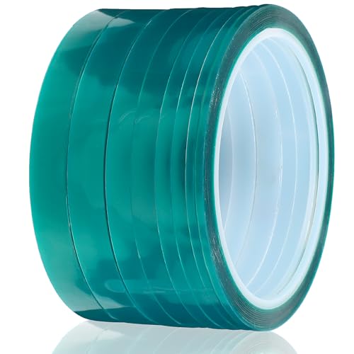 HIAKDOFT 8 Rollen Hitzebeständiges Klebeband Grün in Breiten Temperaturbeständiges Wärmeband für Sublimation DIY Basteln Rückstandsfrei Flexibel Zuschneidbar Vielseitig Einsetzbar von HIAKDOFT