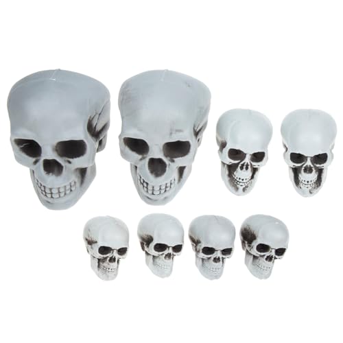 HIAKDOFT 8 Stück Teiliges Halloween Skelett Kopf Modell aus Realistische Schädel Deko für Party Bar Wohnzimmer Gruselige Tischdekoration Drinnen und Draußen HIAKDOFT 8 Stück Teiliges Halloween Skelett Kopf Modell aus Realistische Schädel Deko für Party Bar Wohnzimmer Gruselige Tischdekoration Drinnen und Draußen von HIAKDOFT