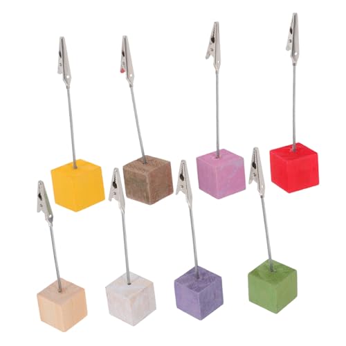 HIAKDOFT 8 Stück Teiliges Memo Clip Halter aus Kiefernholz mit Edelstahl Bunte Tischkartenhalter für Notizen Fotos und Dokumente für Büro und Zuhause Farblich Sortiert HIAKDOFT 8 Stück Teiliges Memo Clip Halter aus Kiefernholz mit Edelstahl Bunte Tischkartenhalter für Notizen Fotos und Dokumente für Büro und Zuhause Farblich Sortiert von HIAKDOFT