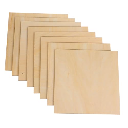 HIAKDOFT 8 Stück Teiliges Naturbelassene Holzscheiben Glatte Stabile Holzplatten zum Bemalen Basteln DIY Kunstprojekte Leichte Holzstücke für Kreative Handwerksideen und Dekorationen von HIAKDOFT