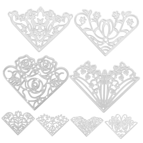 HIAKDOFT 8 Stück Teiliges Stanzformen für Scrapbooking Kartenherstellung DIY Basteln mit Glatter Oberfläche und Feinen Mustern für Kreative Papierdekoration von HIAKDOFT