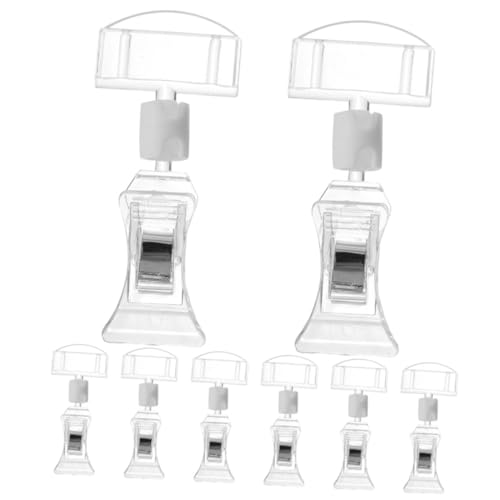HIAKDOFT 8 Stück Teiliges Transparente Preisschildhalter Drehbare Werbeclip Halterung für Poster Display Rack Praktische Namensschild und Preisschilderhalter für Einzelhandel Supermarkt HIAKDOFT 8 Stück Teiliges Transparente Preisschildhalter Drehbare Werbeclip Halterung für Poster Display Rack Praktische Namensschild und Preisschilderhalter für Einzelhandel Supermarkt von HIAKDOFT