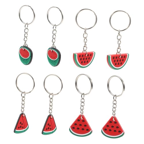HIAKDOFT 8 Stück Wassermelonen Schlüsselanhänger Wassermelonen Schlüsselanhänger Schlüsselanhänger Charms Groß Schlüsselanhänger Party Bevorzugung Obst Schlüsselanhänger von HIAKDOFT