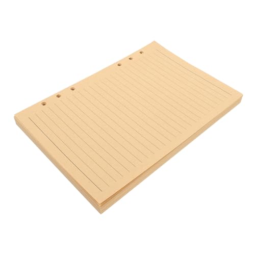 HIAKDOFT 80 Blatt Nachfüllpapier Liniert Kraftpapier Dickes Stabiles College Ruled Füllpapier für Ringbücher und Planer Vintage Braun Kompatibel mit Journalen von HIAKDOFT
