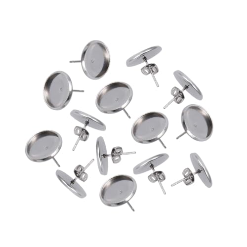 HIAKDOFT 80 Stück Teiliges Edelstahl Ohrstecker mit Runden Ohrsteckerrohlingen und Ohrstecker Verschlüssen Innenmaß für Schmuckherstellung und DIY Cabochon Ohrschmuck HIAKDOFT 80 Stück Teiliges Edelstahl Ohrstecker mit Runden Ohrsteckerrohlingen und Ohrstecker Verschlüssen Innenmaß für Schmuckherstellung und DIY Cabochon Ohrschmuck von HIAKDOFT