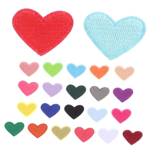 HIAKDOFT 93 Stück Teiliges Herz-aufnäher- Bestickte Bügelbilder für Kleidung Bunte Dekorative Patches zum Aufbügeln und Nähen Vielseitig für Jacken Rucksäcke Jeans Diy-reparatur und von HIAKDOFT