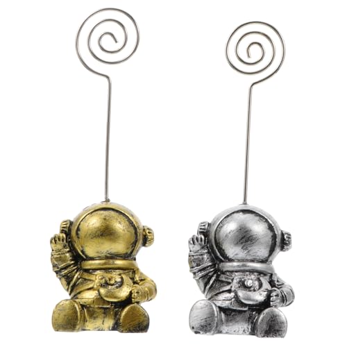 HIAKDOFT Astronaut Tischdeko Memo Halter Teiliges Vintage Gold Silber Schreibtisch Accessoire für Party Bankett Fotohalter Notizclips Desktop Verzierung HIAKDOFT Astronaut Tischdeko Memo Halter Teiliges Vintage Gold Silber Schreibtisch Accessoire für Party Bankett Fotohalter Notizclips Desktop Verzierung von HIAKDOFT