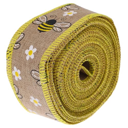 HIAKDOFT Bienenmuster Geschenkband Originelles DIY Dekoband für Party Hochzeit Geschenkverpackung Bastelband mit Glatter Oberfläche Langlebig HIAKDOFT Bienenmuster Geschenkband Originelles DIY Dekoband für Party Hochzeit Geschenkverpackung Bastelband mit Glatter Oberfläche Langlebig von HIAKDOFT