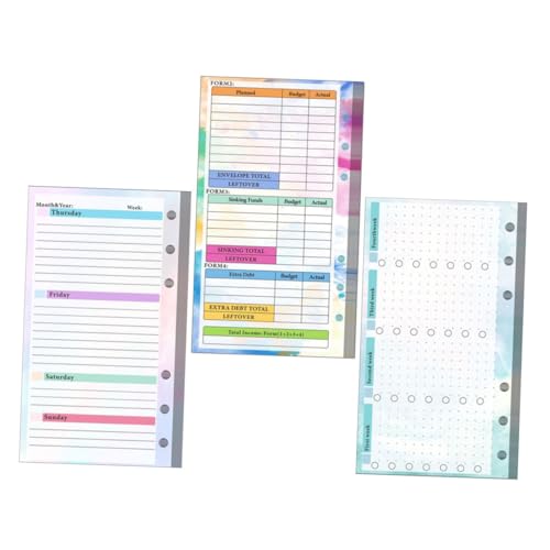 HIAKDOFT Budgetplaner mit Ringbuch Nachfüllseiten Undatiert Flexibel für Geldverwaltung Wochenplaner und Ausgaben tracker Handliches Notizbuch für Büro und Unterwegs von HIAKDOFT