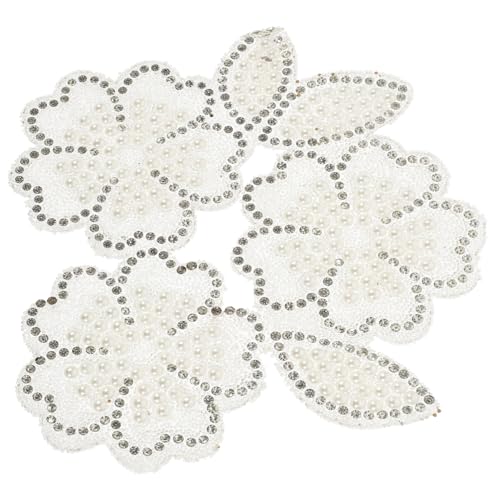 HIAKDOFT Bügelbarer Strass Blütenaufnäher Weiß DIY Glitzer Applikation für Kleidung Taschen und Kostüme Langlebiger Hotfix Patch für Basteln und Modeverzierung HIAKDOFT Bügelbarer Strass Blütenaufnäher Weiß DIY Glitzer Applikation für Kleidung Taschen und Kostüme Langlebiger Hotfix Patch für Basteln und Modeverzierung von HIAKDOFT