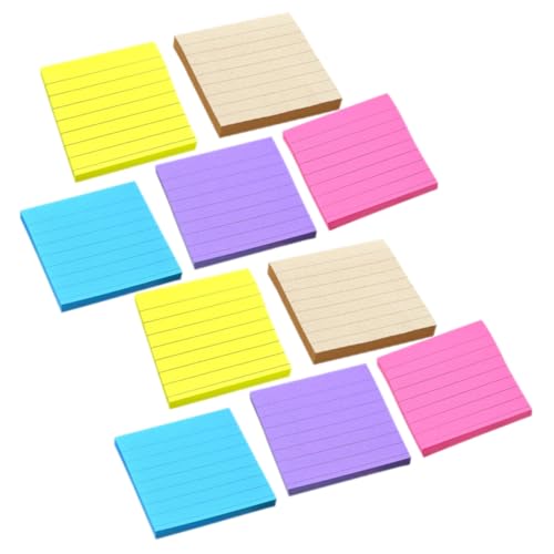 HIAKDOFT Bunte Memo Pads mit Selbstklebenden Haftnotizen Praktische Notizzettel in Leuchtenden Farben Vielseitig für Schule Büro und Zuhause Stark Haftend und Tragbar für To Do Listen und von HIAKDOFT