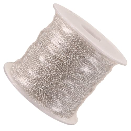 HIAKDOFT DIY Schmuckkette Kupfer Gliederkette für Halsketten Armbänder Schmuckherstellung Zubehör Glatt Poliert Silberfarben Langlebig Leicht Tragbar HIAKDOFT DIY Schmuckkette Kupfer Gliederkette für Halsketten Armbänder Schmuckherstellung Zubehör Glatt Poliert Silberfarben Langlebig Leicht Tragbar von HIAKDOFT