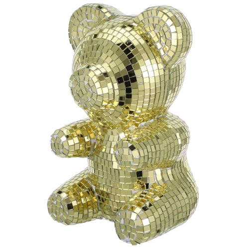 HIAKDOFT Disco Spiegelnde Bär Statue Goldener Großer Tisch Dekoartikel Langlebige Partyfigur für Home Disco Dekoration Detailreiche Tierfigur als Auffälliges Tischornament HIAKDOFT Disco Spiegelnde Bär Statue Goldener Großer Tisch Dekoartikel Langlebige Partyfigur für Home Disco Dekoration Detailreiche Tierfigur als Auffälliges Tischornament von HIAKDOFT