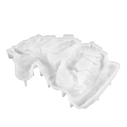 HIAKDOFT Epoxidharz Silikonform Pferd Skulptur DIY Gießform Flexibel Reißfest Langlebig für Kunsthandwerk Wohnkultur Wohnzimmer Dekoration Weiß von HIAKDOFT