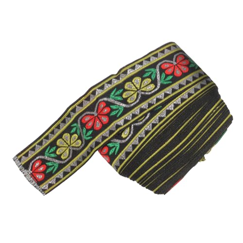 HIAKDOFT Ethnisches Jacquardband mit Blumenstickerei Polyester Webband für DIY Kleidung Taschen und Schuhzubehör Langlebig Farbecht Vielseitig für Bastel und Nähprojekte HIAKDOFT Ethnisches Jacquardband mit Blumenstickerei Polyester Webband für DIY Kleidung Taschen und Schuhzubehör Langlebig Farbecht Vielseitig für Bastel und Nähprojekte von HIAKDOFT