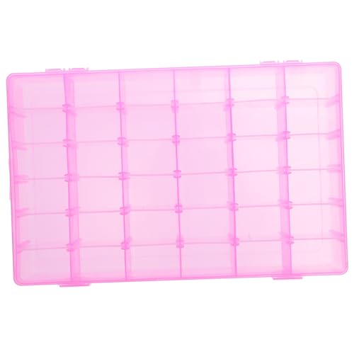 HIAKDOFT Fächer Schmuck Organizer Box aus Klarem Robustem Kunststoff Verstellbare Trennwände Tragbare Aufbewahrungsbox für Ringe Ohrringe und Kleinteile Rosa HIAKDOFT Fächer Schmuck Organizer Box aus Klarem Robustem Kunststoff Verstellbare Trennwände Tragbare Aufbewahrungsbox für Ringe Ohrringe und Kleinteile Rosa von HIAKDOFT