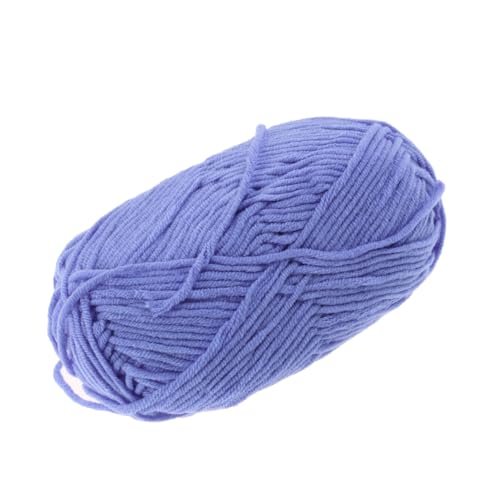 HIAKDOFT Fädiges Milchbaumwollgarn Weiches Warmes Handgewebtes Baumwollgarn zum Stricken und Häkeln für Mützen Schals DIY projekte Hautfreundlich Maschinenwaschbar Farbe Blau von HIAKDOFT