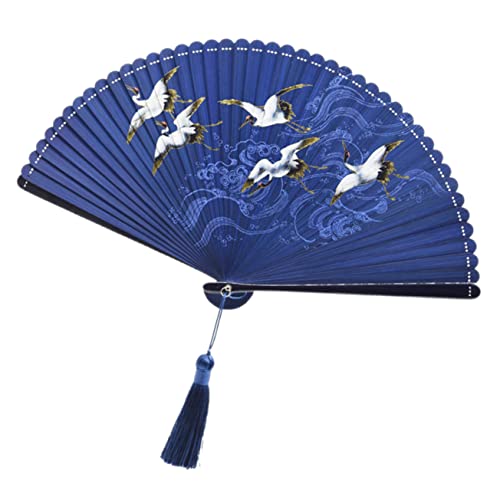 HIAKDOFT Faltbarer Handfächer aus Chinesischer Stil Fächer für Tanz Dekoration Tragbar Leise Handgefertigt für Sommer und Partys von HIAKDOFT