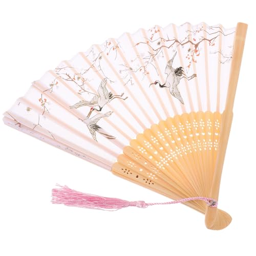 HIAKDOFT Faltbarer Handfächer aus Vintage Hochzeitsfächer Tragbarer Klappfächer für Tanz Party und Dekoration Eleganter Fächer mit Hochwertigem Design Vielseitig Einsetzbar von HIAKDOFT