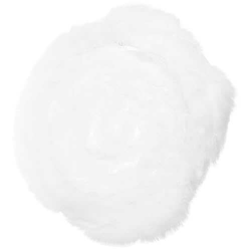 HIAKDOFT Faux Fur Trim Band Breit Weiß Vielseitiges Kunstfell Zierband für Traditionelle Chinesische Kleidung DIY Dekorationsstreifen für Umhänge Hüte und Weihnachtsbaumdekoration von HIAKDOFT